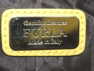 FURLA パイパールクス バイカラー ハンドバッグ ショルダーバッグ 2way レザー 黄色 イエロー 白 ホワイト