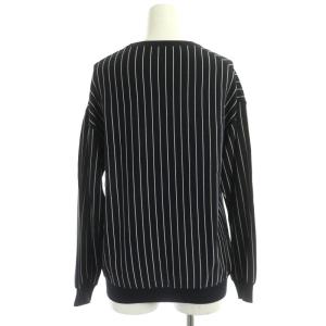 Deuxieme Classe PINSTRIPEクルーネックニット カットソー 長袖 ストライプ 紺 白 ネイビー ホワイト