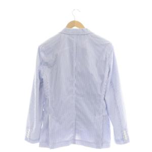 ESTNATION ジャケット ベスト セット テーラード 背抜き 前開き M 青 白 ブルー ホワイト