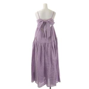 MYLAN Back Ribbon Tiered Maxi Dress キャミワンピース ロング F ラベンダー