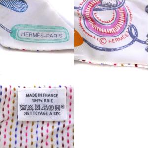 HERMES ツイリー スカーフ Pointille chevaloscope neon シルク