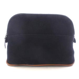 ボリード20 ポーチ Hロゴ キャンバス ブラック