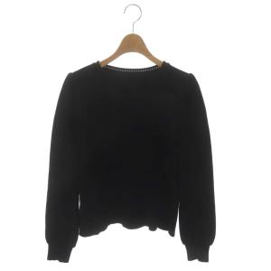 パウダートップス カットソー 長袖 40 黒