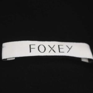 FOXEY パウダートップス カットソー 長袖 40 黒