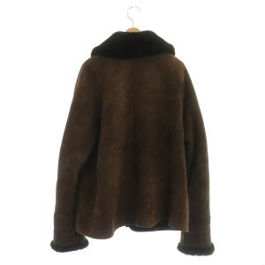 MARGARET HOWELL REAL LAMBSKIN 英国製 リアルムートンジャケット アウター 10 ブラウン