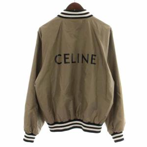 CELINE 22SS テディ ジャケット ブルゾン バックロゴ 46 ブラウン