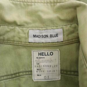 MADISONBLUE HAMPTON WORK シャツ 長袖 前開き F オリーブ