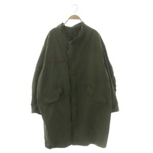 22SS military coat ミリタリーコート ロング ジップアップ カーキ