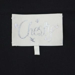 Chesty 襟付き カーディガン ニット 長袖 スナップボタン コットン混 F 黒 ブラック
