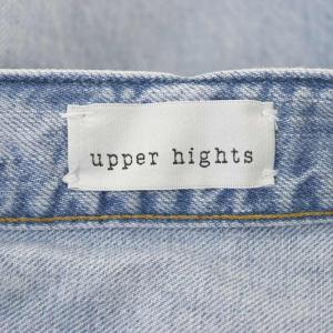 upper hights 22SS THE HIS スリムデニムパンツ ジーンズ テーパード ジッパーフライ ダメージ加工 23 水色 ライトブルー