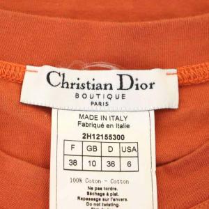 Christian Dior 02AW J'Adore Dior ガリアーノ期 ロゴ ノースリーブ カットソー F38 オレンジ 2H12155300