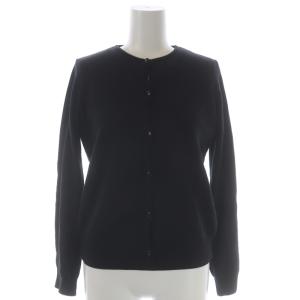 アンサンブルニット カーディガン 長袖 ニット セーター 半袖 ウール混 38 黒 ブラック