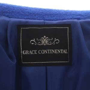 GRACE CONTINENTAL アルパカ コクーンコート アウター ロング 38 青 ブルー