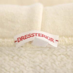 DRESSTERIOR 吊裏毛ジップアップパーカー D刺繍 ジャケット 裏起毛 3 アイボリー
