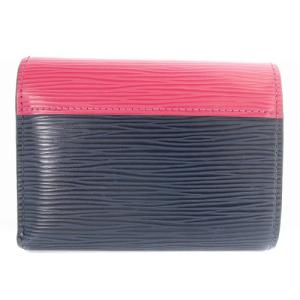 LOUIS VUITTON M62204 エピ ポルトフォイユ ヴィクトリーヌ 三つ折り財布 ネイビー ピンク