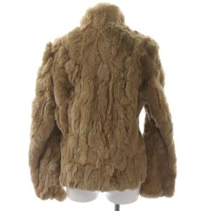 ANAYI レッキスファー ジャケット ノーカラー アウター 38 茶 ブラウン