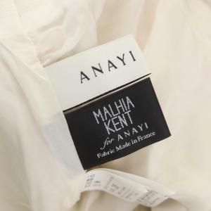 ANAYI MALHIA KENT社製 ホワイトチェックツイードフレア ワンピース ロング ノースリーブ