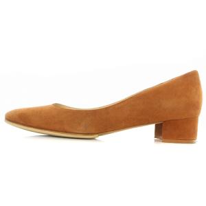MANOLO BLAHNIK チャンキーヒール パンプス スエード 37 24cm 茶色 ブラウン