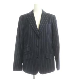 Brooks Brothers スーツ セットアップ テーラージャケット パンツ スラックス ストライプ コットン 11AR 70-95 L 紺 ネイビー