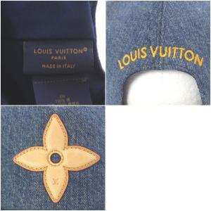 LOUIS VUITTON M7153M キャップ・LV アップタウン 帽子 デニム モノグラムフラワーモチーフ ブルー