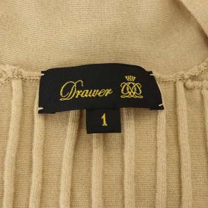 Drawer 18Gリブカーディガン 長袖 ニット シルク混 カシミヤ混 1 ベージュ
