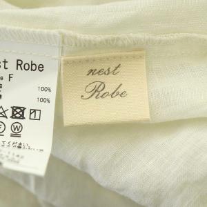 nest Robe リネンカシュクールワンピース ロング マキシ丈 ノースリーブ キャミワンピ F 生成り エクリュ