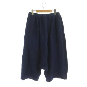 nest Robe インディゴ リネン サルエルパンツ クロップド イージー F インディゴブルー