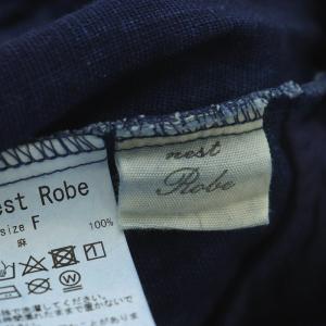 nest Robe インディゴ リネン サルエルパンツ クロップド イージー F インディゴブルー