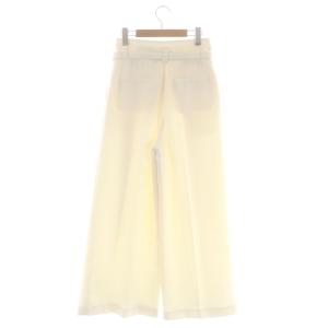 ANAYI 21SS ツイルワイドパンツ タック ベルト付き 36 白 ホワイト
