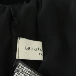 Deuxieme Classe シルクサテンドロストパンツ イージー テーパード 黒 ブラック