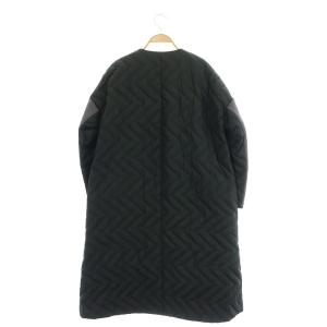ENFOLD PEタフタノーカラーコート キルティング 36 チャコールグレー