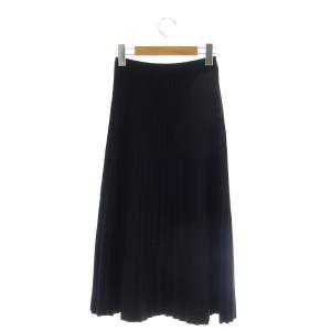 Theory 21AW COMPACT CREPE PLEAT SKART スカート プリーツ ロング ニット S 黒 ブラック