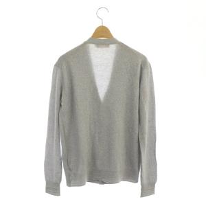 TORY BURCH ロゴボタン Vネックカーディガン ニット 長袖 XS グレー