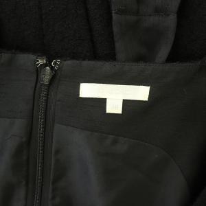 TO BE CHIC 2WAY ツイード ニット切替 ワンピース ロング 長袖 ノースリーブ フリル 38 黒 ブラック