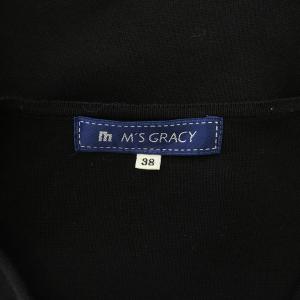 M'S GRACY パールボタン ショートカーディガン 長袖 ニット 38 黒 ブラック