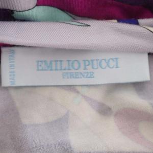 Emilio Pucci プッチ柄 ドルマンワンピース ひざ丈 半袖 ボートネック 36 M マルチカラー