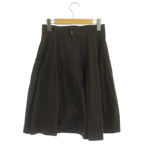 DAISY LIN タキシードスカート ロング フレア タック 40 ダークブラウン 30293