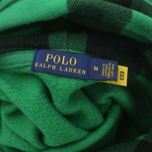 POLO RALPH LAUREN PRINTED SKIBEAR HOODIE ポロベアスキーベアフーディ スウェット パーカー 長袖 チェック M 緑 黒