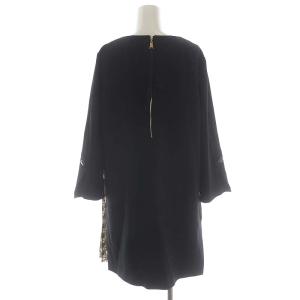 Leilian WHITE LABEL サイド切替え チュニックブラウス 長袖 11 黒 ブラック