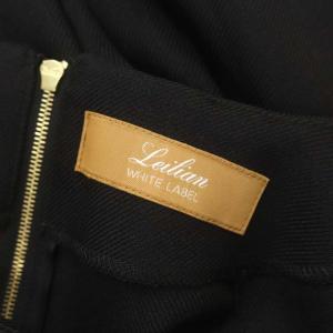 Leilian WHITE LABEL サイド切替え チュニックブラウス 長袖 11 黒 ブラック