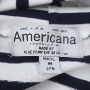 AMERICANA MUSE de Deuxieme Classe取り扱い 22SS BORDER ショートパー トレーナー 長袖 プルオーバー