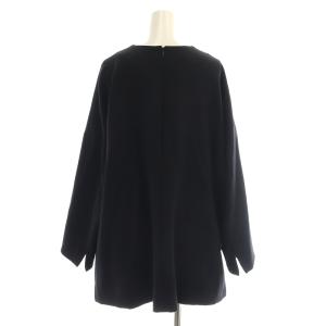 ENFOLD ダブルクロス1 Pocket PO プルオーバー カットソー 長袖 38 黒 ブラック