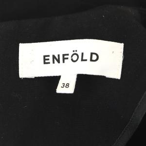 ENFOLD ダブルクロス1 Pocket PO プルオーバー カットソー 長袖 38 黒 ブラック