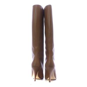 FENDI KARLIGRAPHY FF Embossed Leather Long Boots 36
