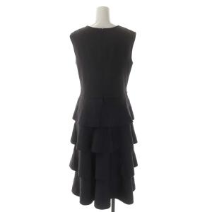 FOXEY BOUTIQUE Mille-feuille Dress ティアードドレス ニットワンピース 40 チャコールグレー