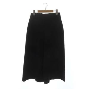 Valeriane ニットパンツ ワイド クロップド イージー 40 黒 ブラック