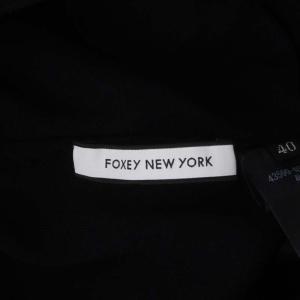 FOXEY NEW YORK Valeriane ニットパンツ ワイド クロップド イージー 40 黒 ブラック