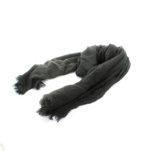 ストール カシミヤ混 ダークグレー