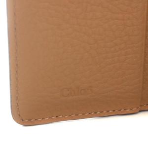 Chloe Alphabet スモールトリフォールドウォレット 財布 三つ折り レザー 茶 ブラウン OH