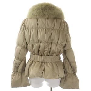 EPOCA フォックスファー ダウンジャケット アウター ベルト付き I40 ベージュ